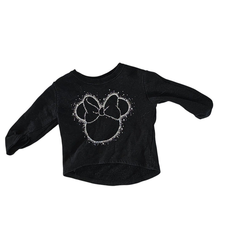 Vintage Old Navy Disney Minnie Mouse Sweatshirt Black Toddler Girls 3T #982